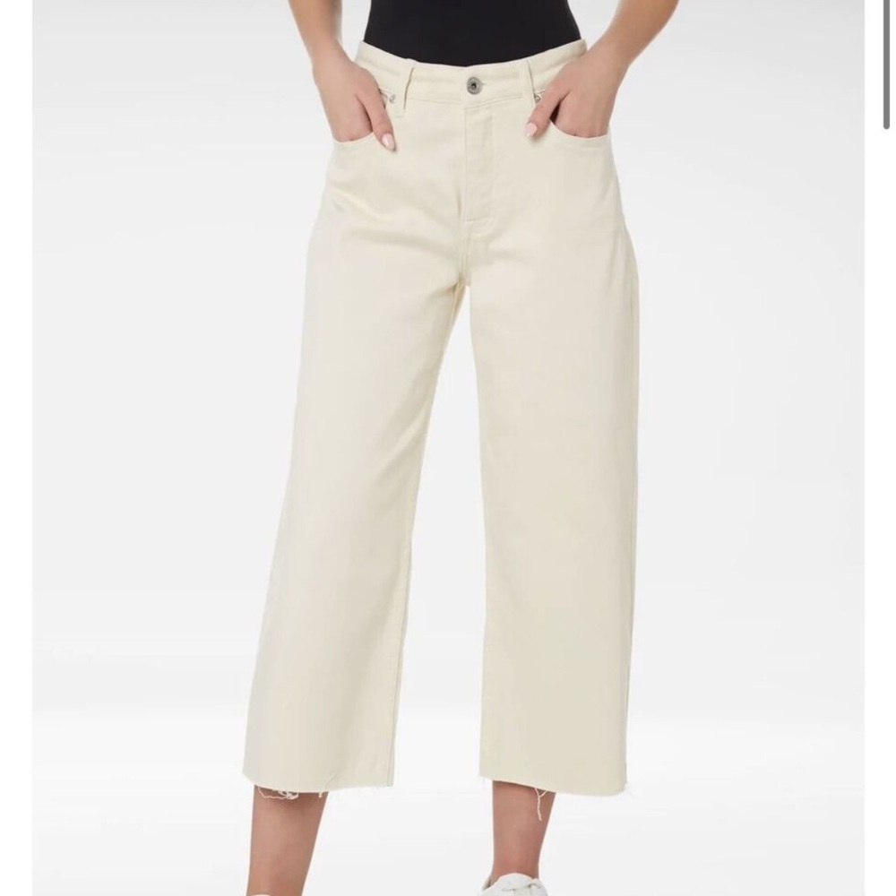 Outland Denim – Sienna Organic Stretch Cotton Wide Leg Crop Jeans